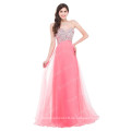 Grace Karin trägerlosen bodenlangen billig lange Puffy Perlen rosa prom Kleid CL3107-3